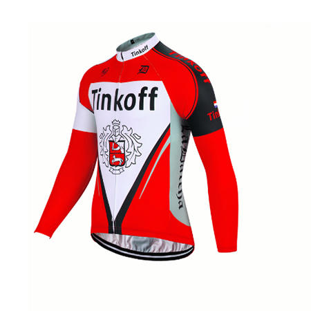 Maglia Tinkoff Manica Lunga 2017 rosso